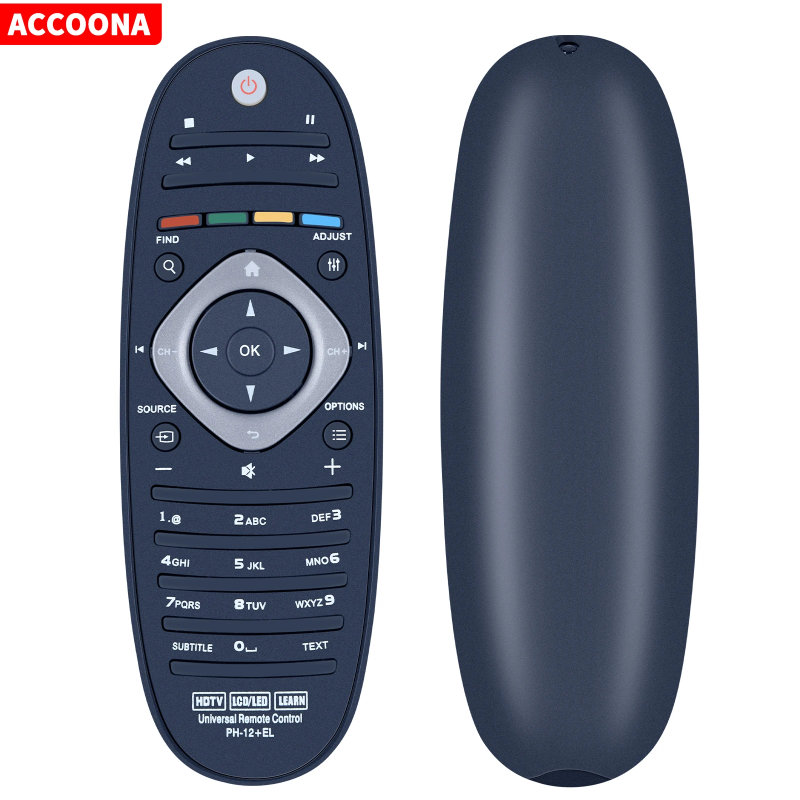 Nuovo Telecomando Universale Per L'Apprendimento Ph-12 + El Adatto Per Il 98% Philips Commom Lcd Led 3D Smart Tv E Lettore Dvd Con Disco Blu-Ray