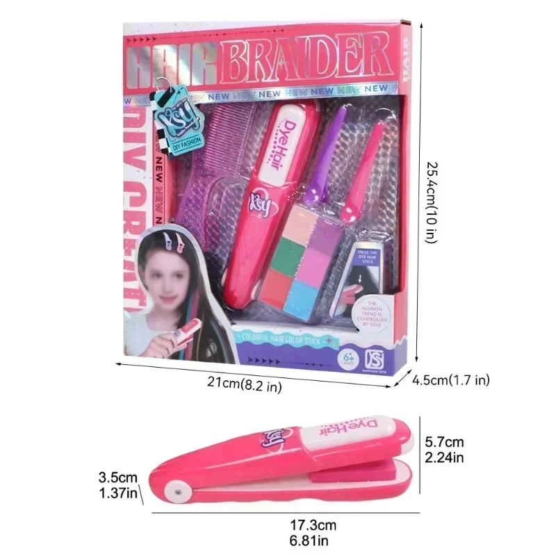 DIY Color Hair Stick Set Girl Toy Washable Hair Chalk Set Toy Temporary Bright Dyeing Chalk Comb