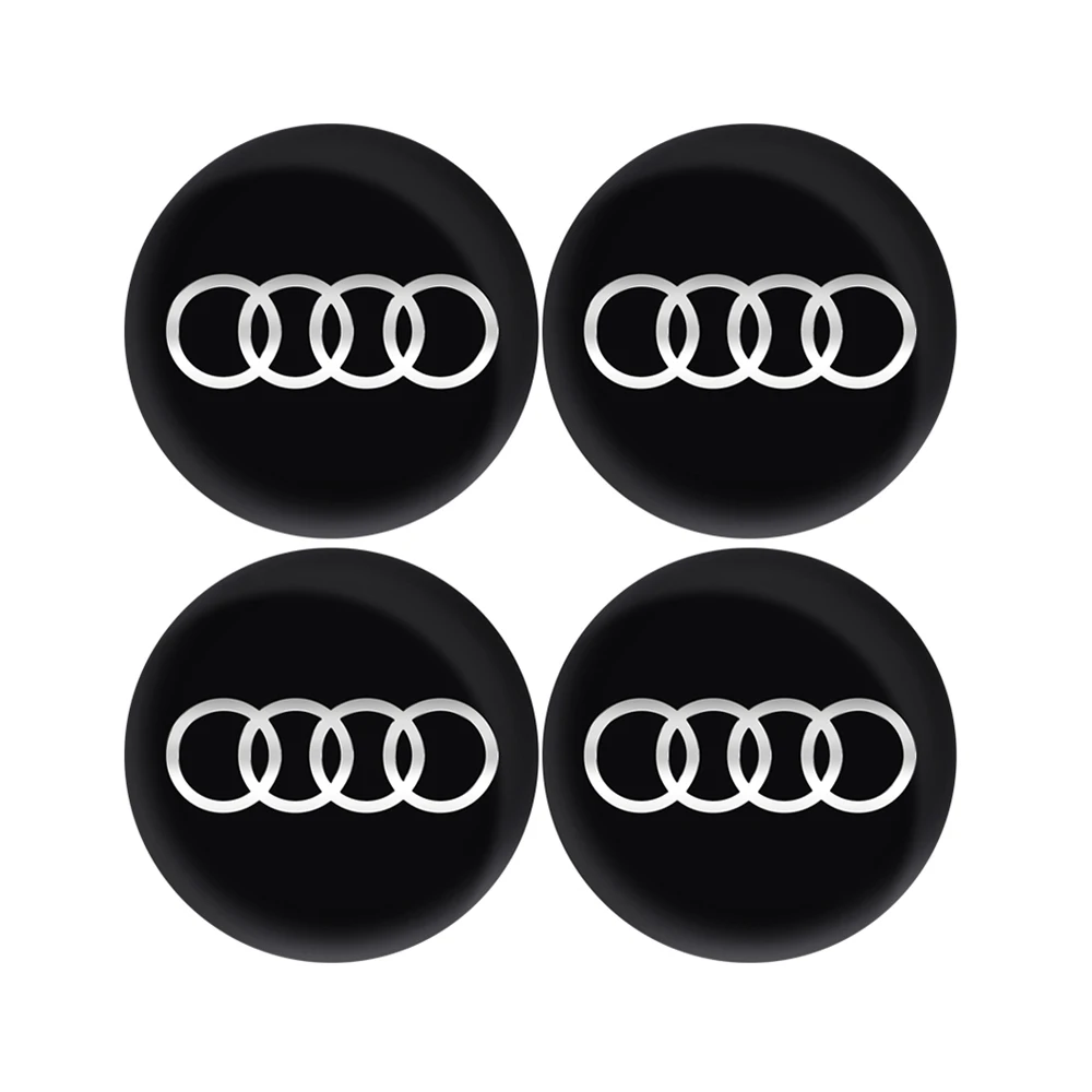 Set of 4 Car Wheel Center Cap Logo Hub Cover Stickers - Stylish Auto Accessories