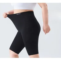 Women Big Size Five Point Shorts Pocket Shark Pants High Waist Stretchy Workout Running Cycling Yoga Fitness Shorts Summer