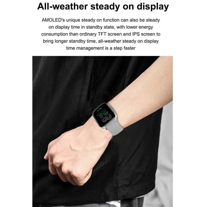 HK26 Ʈ ġ  AMOLED ũ,  ȭ , IP67  ˶ , ȣ   Ʈġ, 2.04 ġ