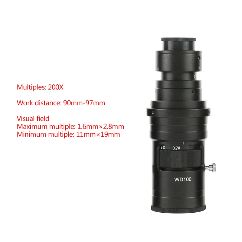 Compre Microscopio De La Industria Cámara C Monte Lente Vidrio 8x 100x Lupa De L