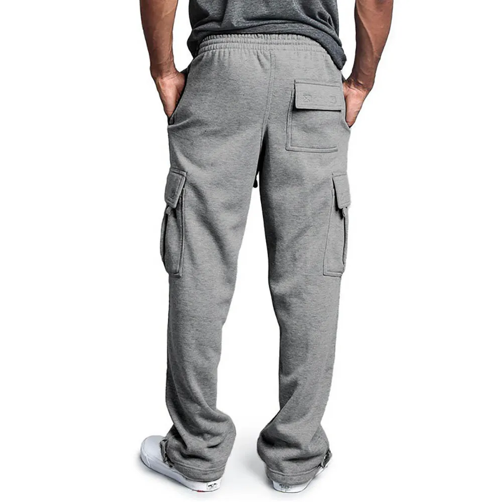 Men Casual Pants Spring Autumn Cargo Jogger Pants Hip Hop Streetwear Trousers Multi Pocket Solid Overalls Loose Male_voghion.com