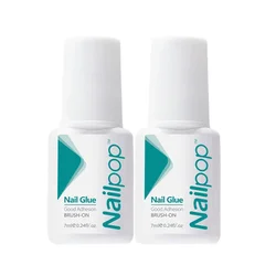 Fast Dry Nail Glue with Brush for Nail Art and Manicure Accessories (2pcs) (Nail glue 2pcs)