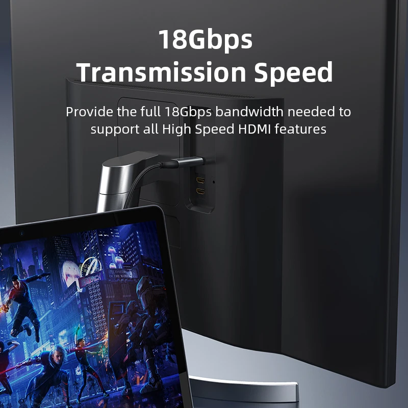 케이블타임 4K 60Hz USB C to HDMI 썬더볼트 3 타입 C HDMI 케이블 (삼성, 화웨이, 맥북 프로, 에어, 아이폰 17, 16 C to HDMI)