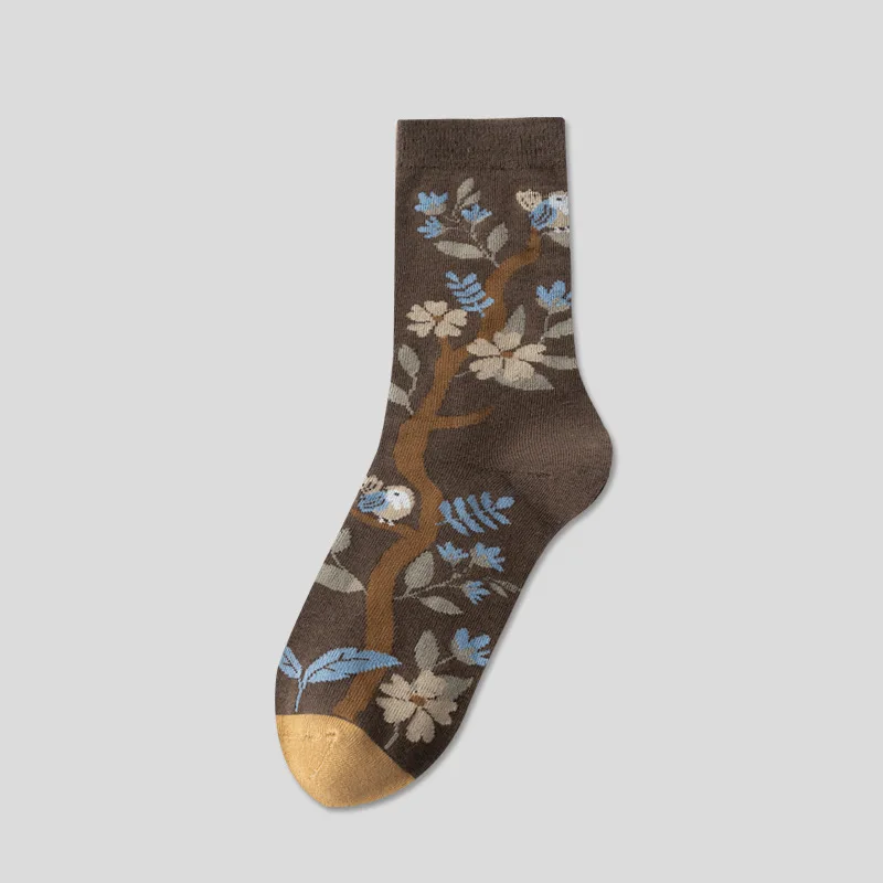 1/5 Pairs Set Cartoon neue Herbst Winter Modische Blumen Hause Socken Weiche Casual komfortable Persönlichkeit Frauen Socken ﻿ – Detail 10