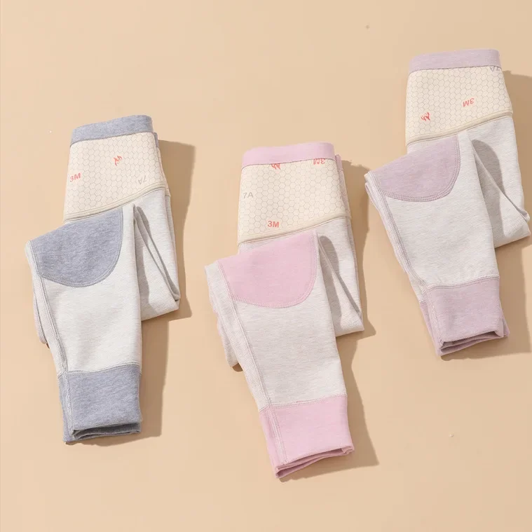 Warm Wool Silk Children's Pants Autumn Winter Knee Warm Waist Protector Boy's Underwear Soft Comfortable Breathable Kids Bottoms