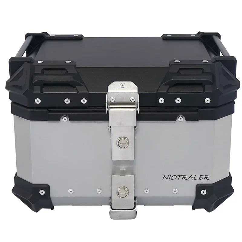 100L 80L 65L 55L Motorcycle Rear Top Luggage Trunk Tail Box Helmet Case Trunk Aluminum Key Lock Toolbox Waterproof Top Case