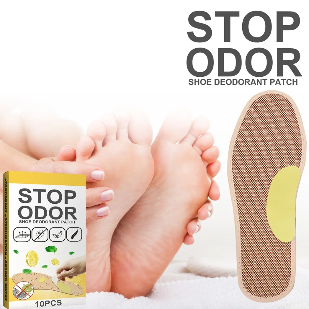 

10 Pcs Effective Stop Shoe Odor Shoe Antiperspirant Deodorant Patch Stickers Bad Smell Remove Refreshes Shoes Foot Care Tools