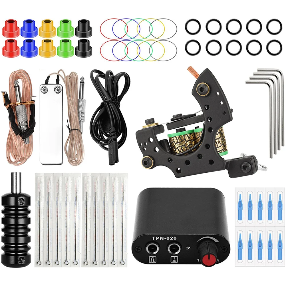 

1 Set of Reusable Tattoos Tool Kit Tattoos Machine Set Multi-function Tattoos Tools (EU Plug)