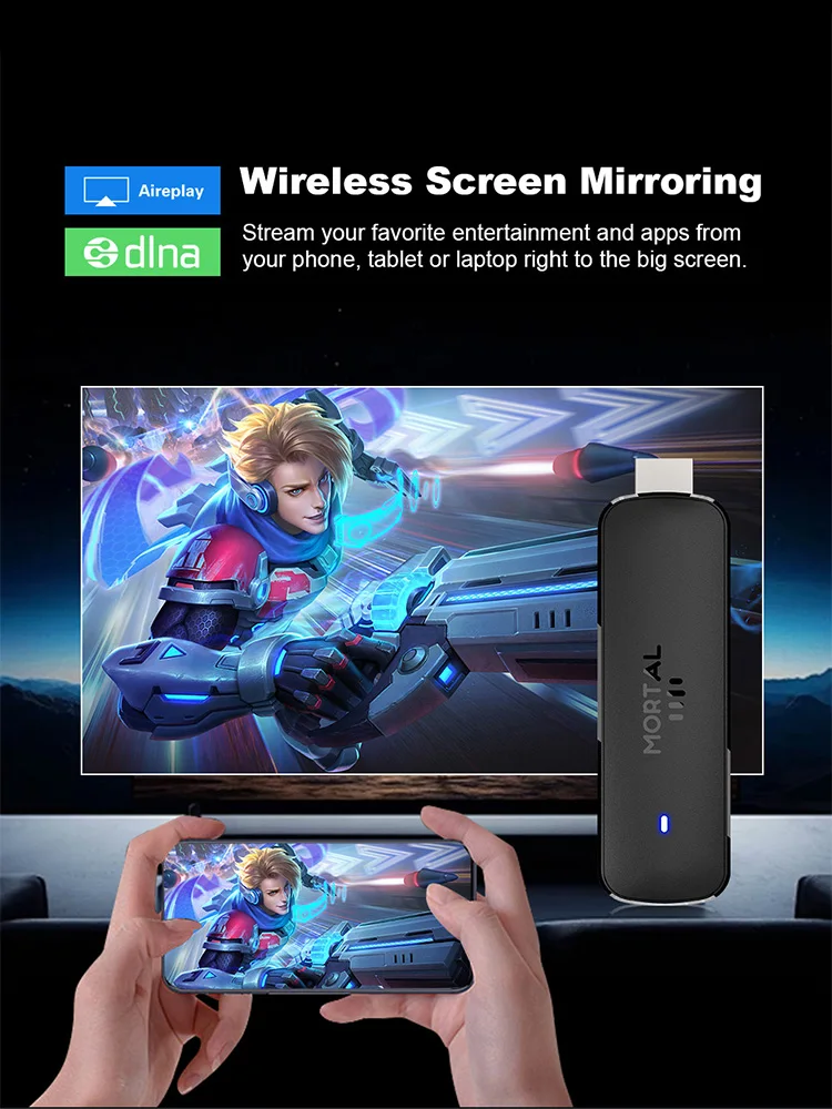 TV Stick Android TV Stick Mortal Q8 Global Version Voice Remote Android14 8K 4K Video Wifi6 Netflix YouTube Fast Streaming