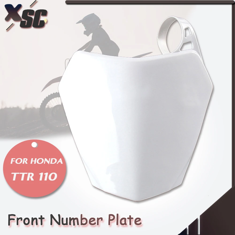 MotorcycleFrontNumberPlatePlasticCoverGuardWhiteForHONDA