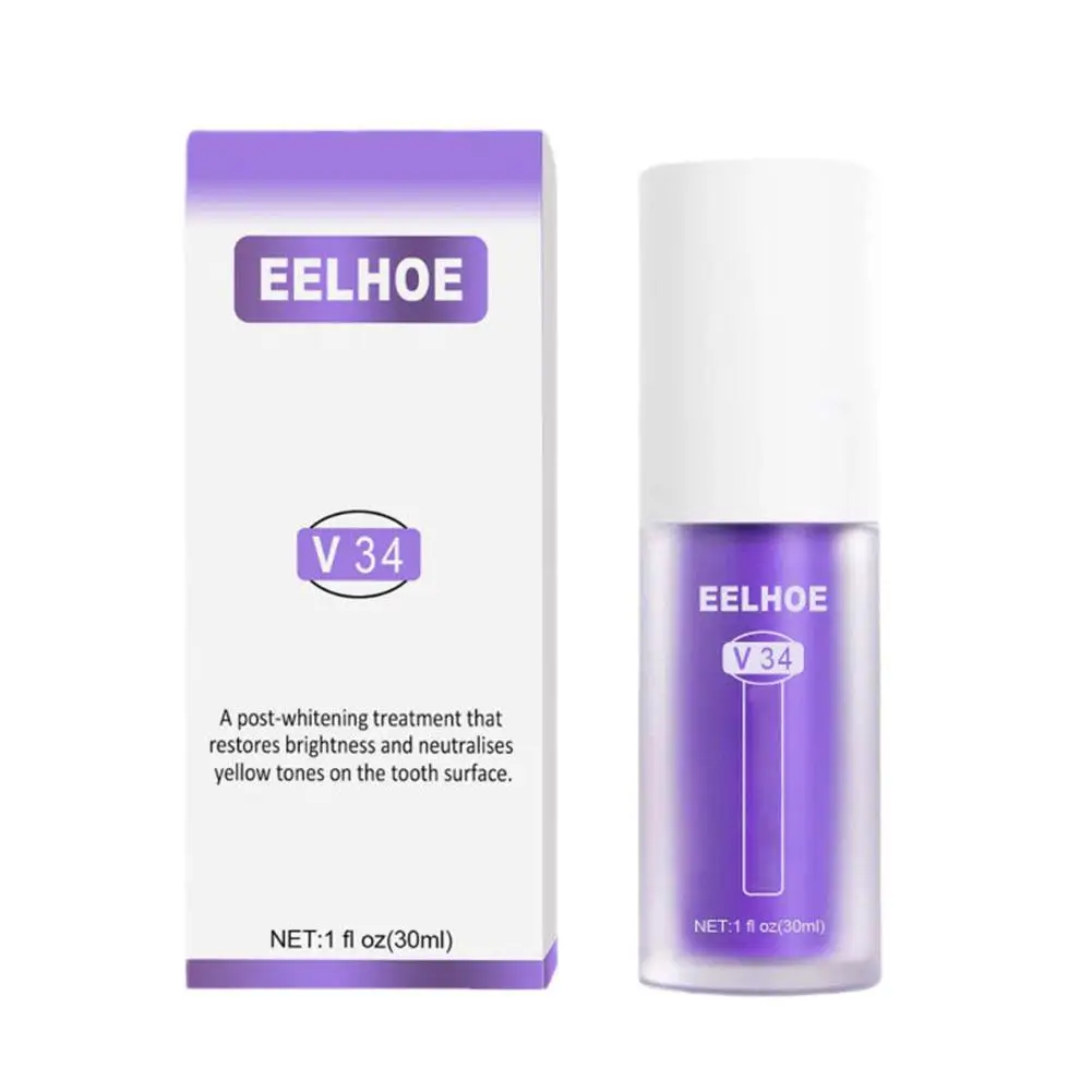 Purple Teeth Whitening Toothpaste Stain Remover for Oral Hygiene-Clean Bleach Teeth for Fresh Breath 1/2/3pcs