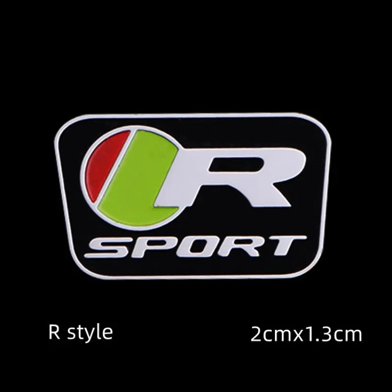 재규어 R S XF XE X-타입 XJ F-페이스 F-타입 E-페이스 I-PACE 3D 메탈 S R 스포츠 스티어링 휠 엠블럼 바디 자동차 스티커