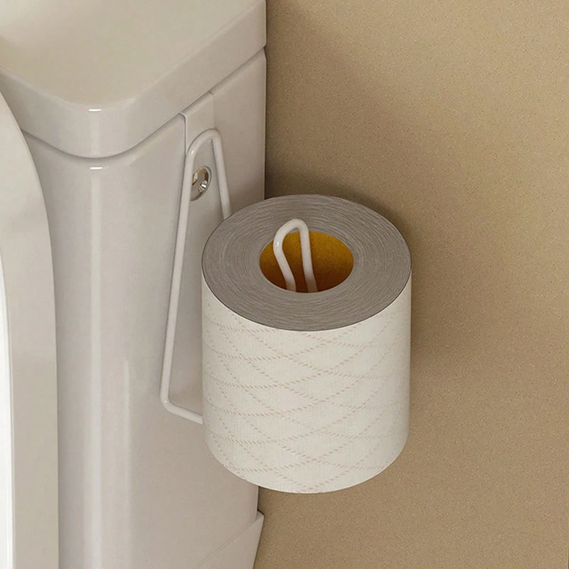Stainless Toilet Roll Paper Holder Organizer Wall Mount Storage Stand Kitchen Bathroom No Drill Tissue Towel Dispenser