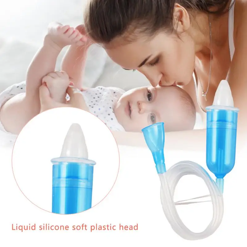

Practical Absorption Silicone Soft Tip Newborn Baby Nose Cleaner Sniffling Device Infant Nose Suction Nasal Aspirator