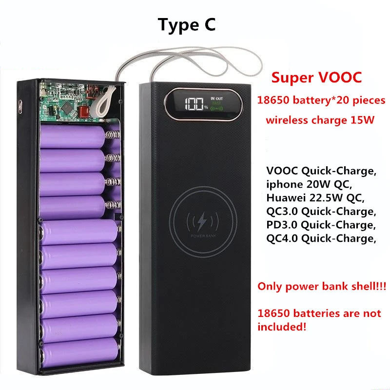 Carga, VOOC, Carga Sem Fio, DIY, 18650