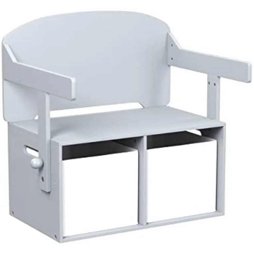 Delta Children MySize Kids Convertible Activity Bench-Greenguard Gold Certified, Grey kids table and chair set