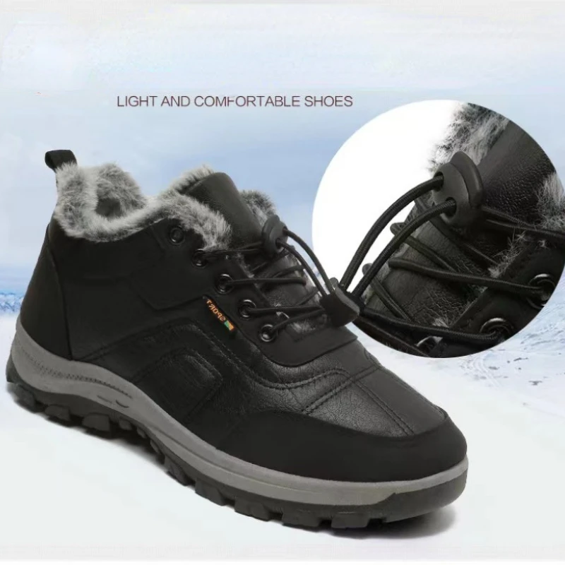 

Winter Warm Men's Casual Shoes Comfortable Men Snow Boots Outdoor Wear-resistant Non-slip Male Hiking Shoes Zapatos Para Hombres