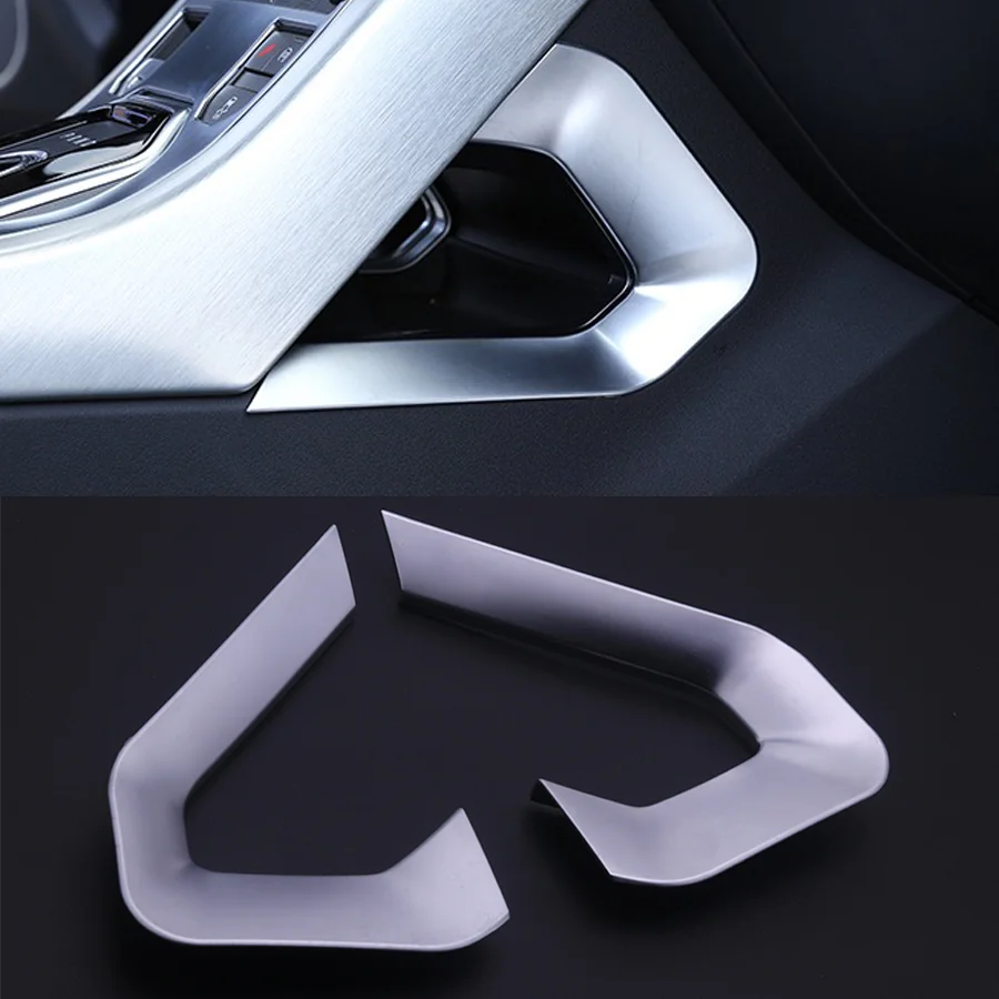 

Console Central Decoration U Shape Frame Cover Trim ABS Silver Stickers For Land Rover Range Rover Evoque 2012-2016 2017 2018