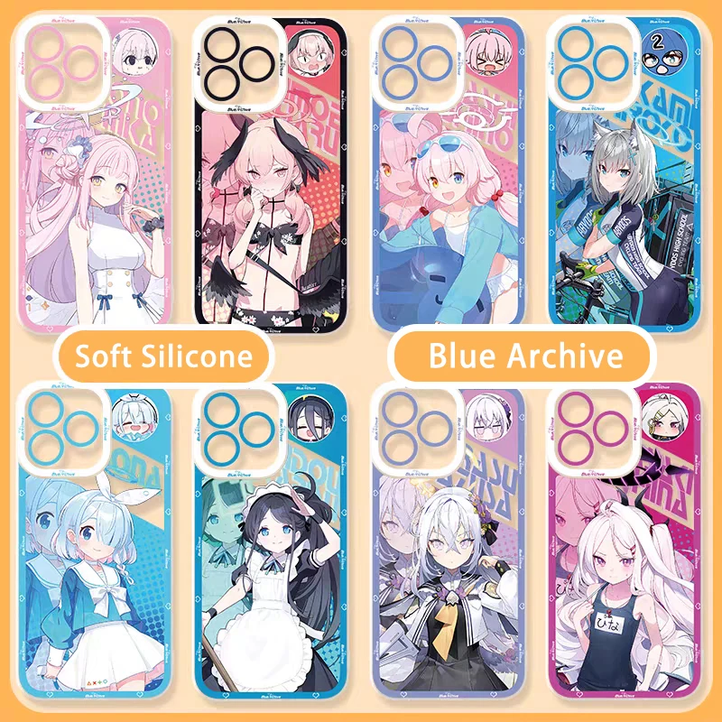 Cute Game Blue Archive Silicone Phone Case