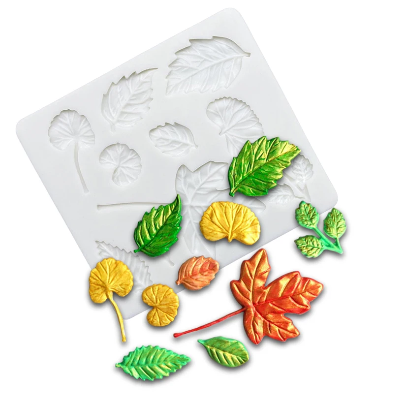 

Leaf Silicone Cake Baking Mold Sugarcraft Chocolate Cupcake Baking Mould Resin Tools Fondant Cake Decorating Tools