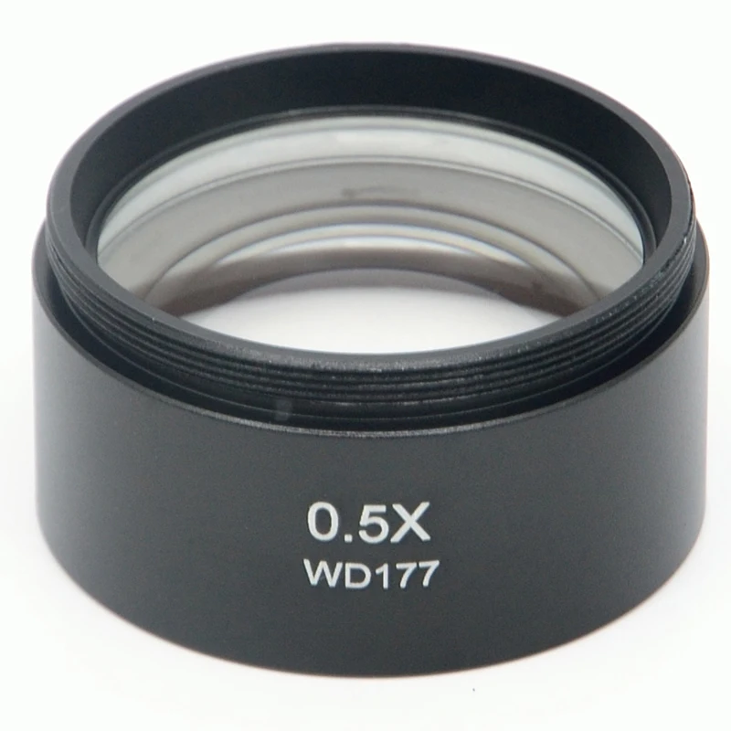 Fyscope Szm/sz 0.5x Auxiliary Objective Lens For Stereo Zoom Microscope Wd 177mm Microscopes
