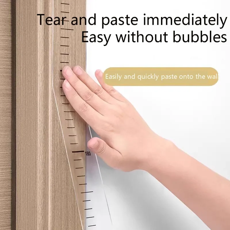 1pc/2pcs Height Sticker0-200cm Waterproof Self-adhesive Height Measurement Transparent Sticker for Living Room and Bedroom Walls