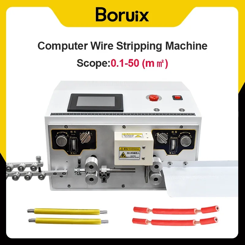 

Boruix 0.1-50 Automatic Adjustable Wire Stripping Peeling Cutting Machine Diameter of conduit1.5-16mm Cutter Stripper 220V 110V