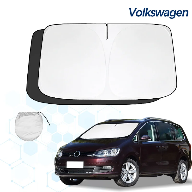 Windshield Sun Shade For VW Volkswagen Sharan 7N Sunshade Sun Visor Protector Foldable Blocks UV Rays Keep Car Cooler car sunshade windshield sunshade windshield sun shade