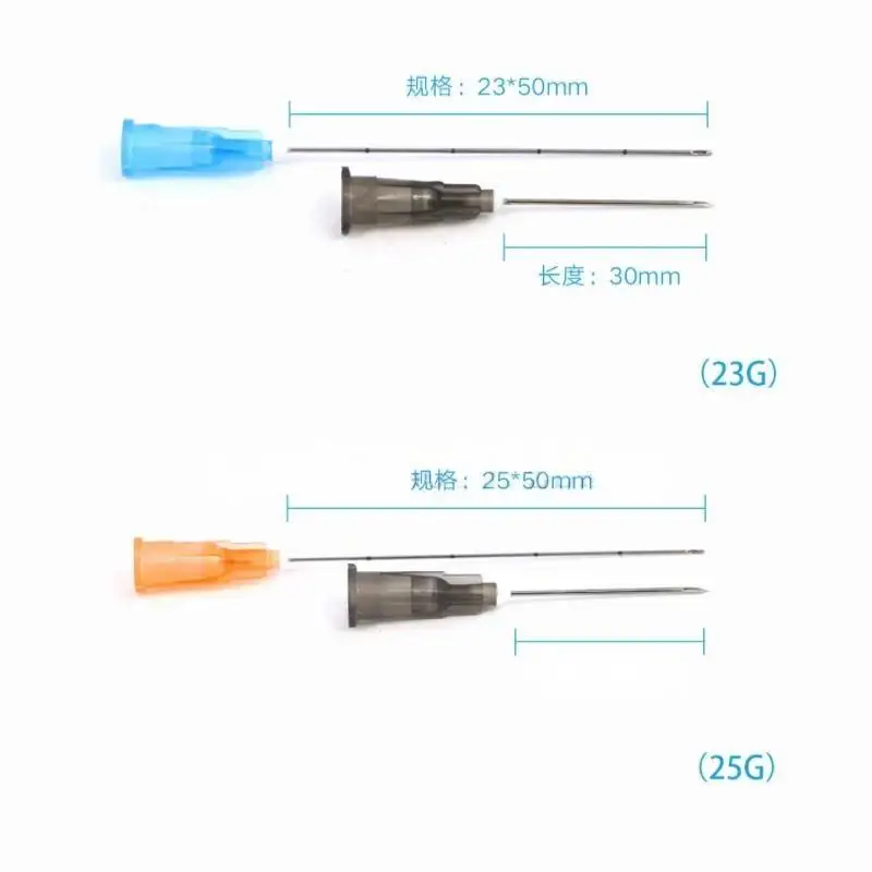 50pccs/box Blunt needle beauty needle disposable 23G25G27G subcutaneous injection beauty tool