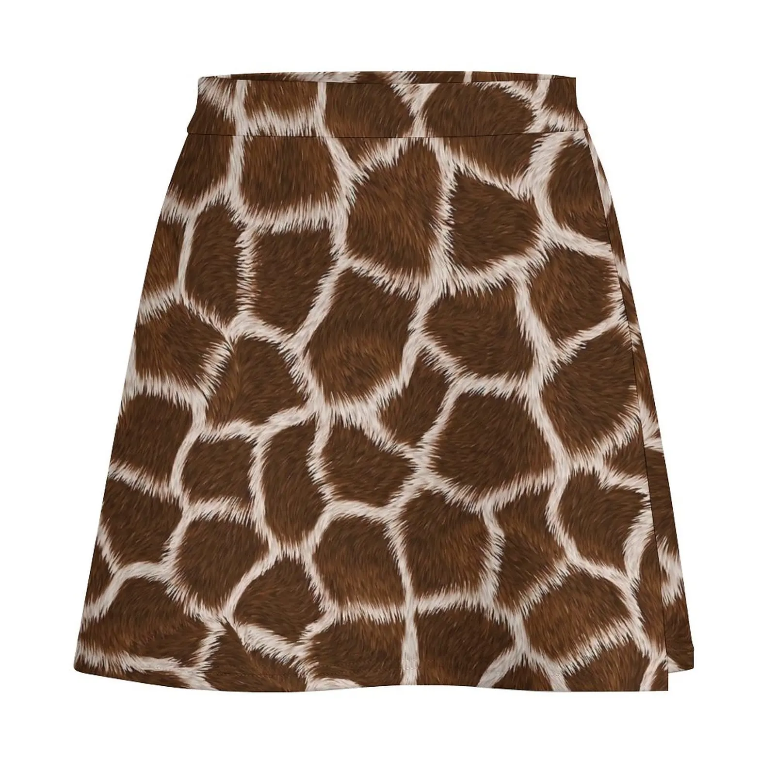 Russet Giraffe Print Skirt Summer Animal Skin Aesthetic Casual A-line Skirts Cute Mini Skirt Female Custom Oversized Bottoms 4