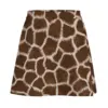 Russet Giraffe Print Skirt Summer Animal Skin Aesthetic Casual A-line Skirts Cute Mini Skirt Female Custom Oversized Bottoms 4