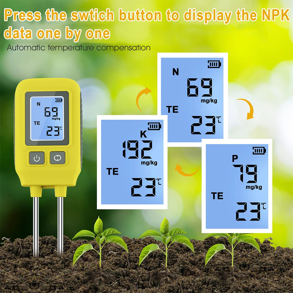 Garden Soil NPK Detector 4in1 Measurement for Farm