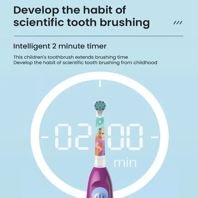 Oral B DB5510K Electric Toothbrush Children Rotary Teeth Brush Soft Bristles 2Min Timer Waterproof Battery Powered For 3-12 Ages 4