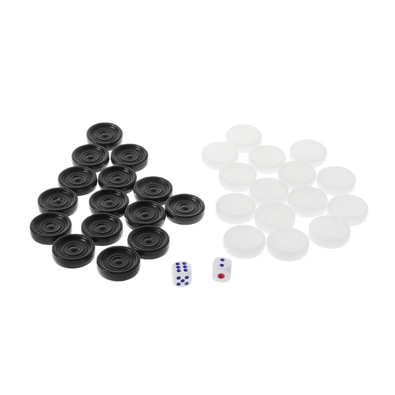 Plastic Backgammon Checkers Chips Pieces Stackable Checkers Pieces Children Kids Toy 32Pcs/set 28mm/33mm