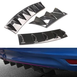 3/5 Shark Fin Car Rear Bumper Lip Diffuser Spoiler Sticker Protector Decoration Modified Anti-Collision