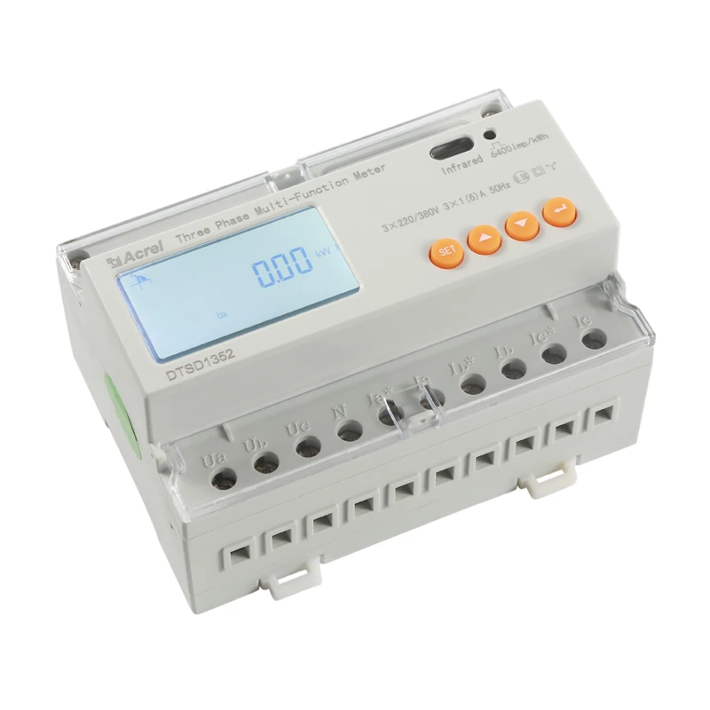 Acrel Sungrow inverter DTSD1352 solar pv energy meter with high quality/guide rail electric energy meter 2
