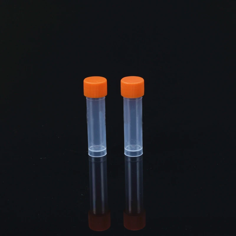 

High Quality 200Pcs/Lot 4ml(5ml) Plastic Cryopreservation Tube Cryovial Laboratory Cryogenic Vials Screw Cap Tube