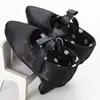 Newborn Baby Girls Princess Cute Shoes First Walkers Toddler Kids Solid Leopard Bowknot High Heel Girls Party Dance Shoes 6