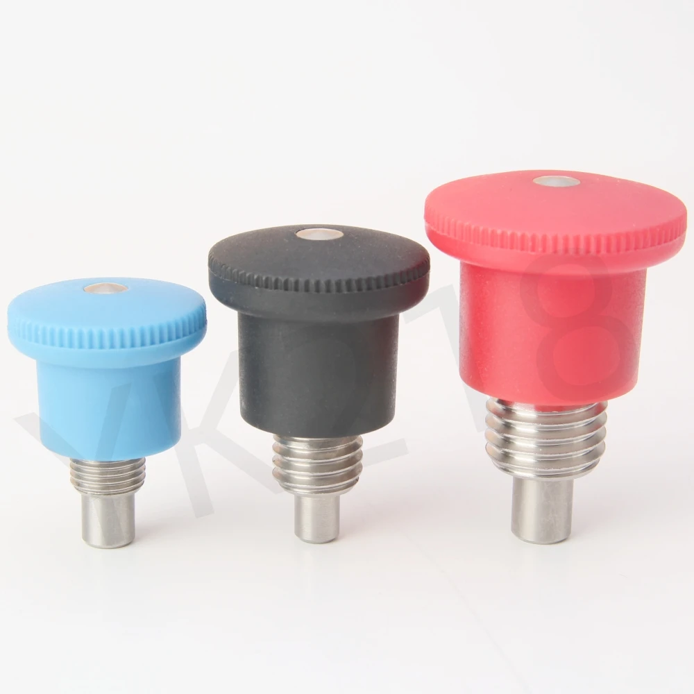 Large Stock YK218 Three Colors Plastic Knob Position Dowel Spring Locating Indexing Plungers With Locking Nose