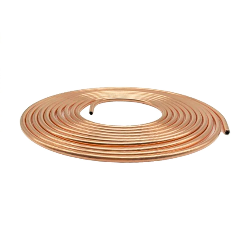 3/16" 1/4" 5/16" OD x 25ft 7.62m Iron Plating Copper Car Brake Line Hose Roll Tube Coil Corrosion Proofing Brake Pipe Tubing Brake Pipe Hose