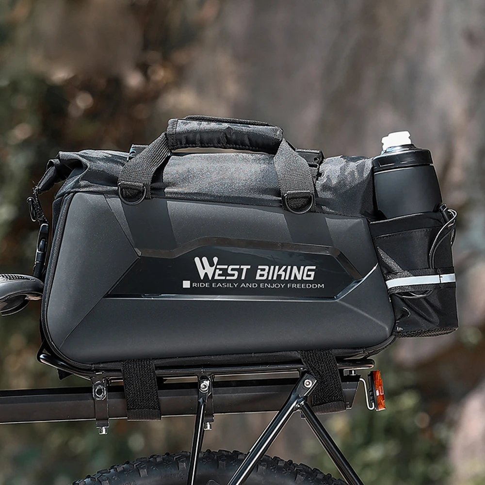 WESTBIKING25LExpandableBikeTrunkBagMTBHardShellBicycleRear