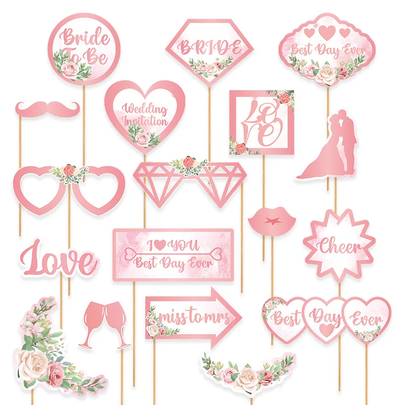 

New 18pcs Wedding Decorations Bride-To-Be Engagement Photography Props Party Aesthetically Decorated
