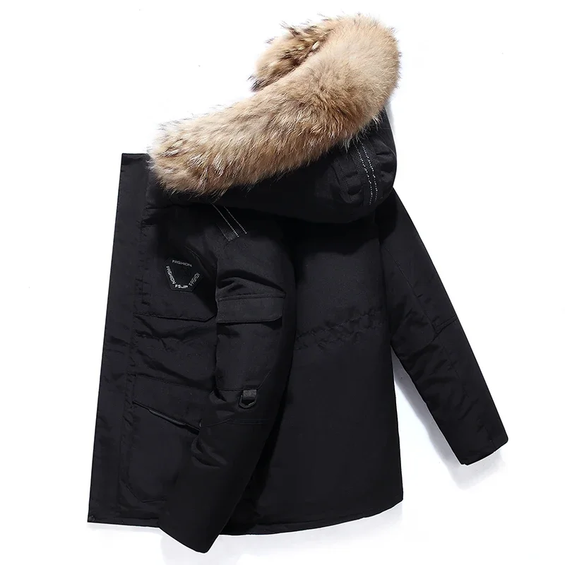 Chaqueta de plumón para hombre 2024, nueva ropa de diseñador, chaqueta informal de plumón de ganso grueso, abrigo de invierno de larga duración, 100 %