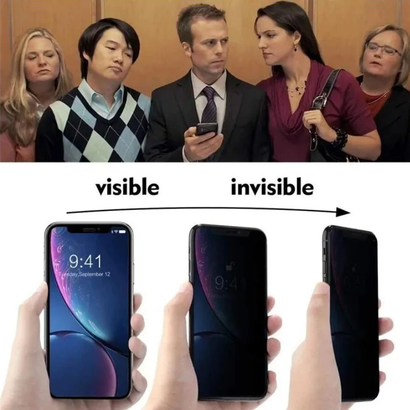 زجاج شاشة الخصوصية لشاومي بوكو X7 برو زجاج مضاد لل...