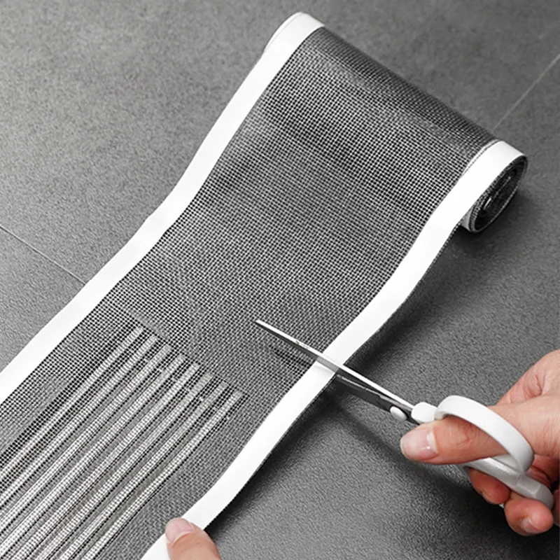 5m/Roll Shower Drain Hair Catcher Self-Adhesive Floor Drain Stickers Disposable Mesh Sink Strainer Filter For Bathroom Kitchen,sink filter,floor drain sticker,shower drain catcher,hair drain catcher,sink strainer,hair drain filter,floor drain filter,floor drain hair filter,floor drain hair catcher,drain hair catcher