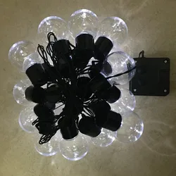 Outdoor Globe Solar String Lights - Decorative Lighting for Garden, Patio, Party, and Holiday Celebrations (Clear White Light)