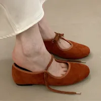 Bailamos 2025 Women Flats Lace Up Ladies Square Toe Flat Heel Sandals Spring Loafers Shoes Casual Oxford Shoes Female Flat Shoes - Image 6