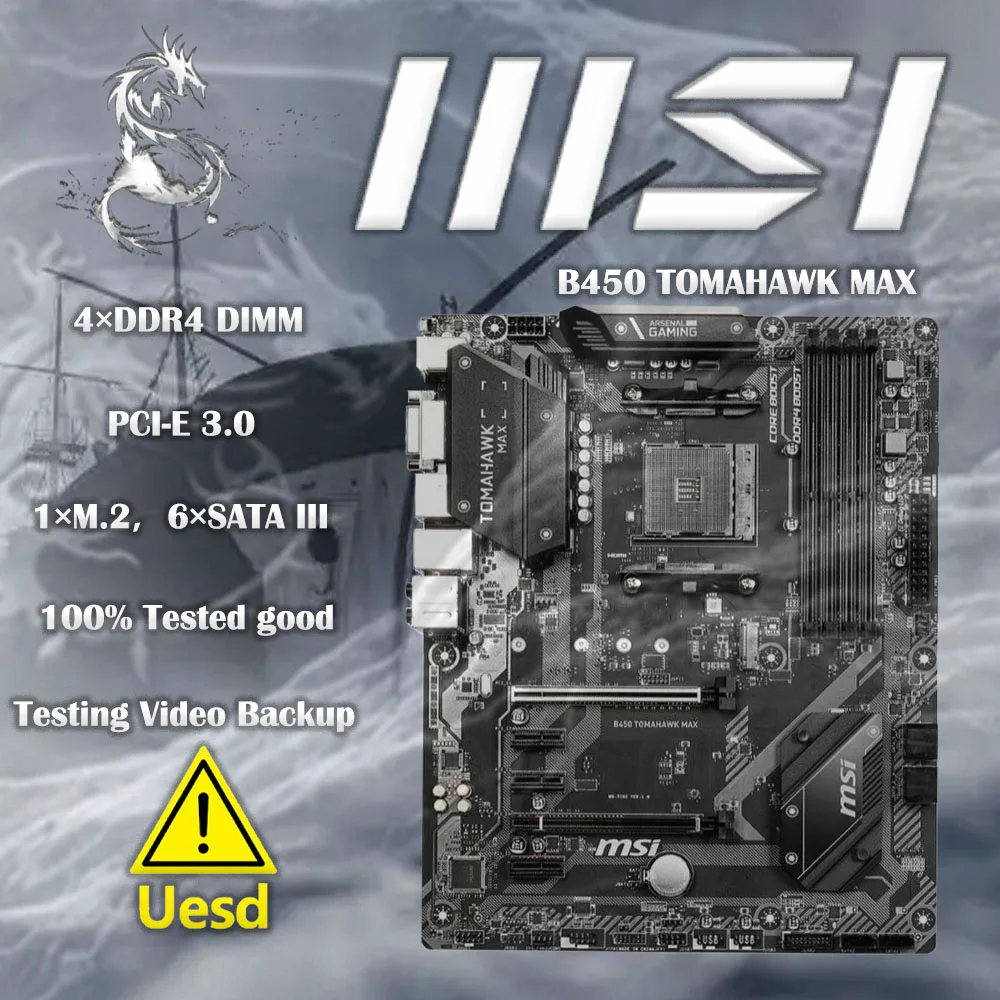 Motherboard Msi B450 Tomahawk Max Atx Gaming Msi Tomahawk B450